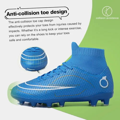 Miniatura 5 de GRESKY Tacos de fútbol para niños, zapatos de fútbol para niñas