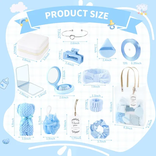 Miniatura 3 de 85 piezas de premios de baby shower para ganadores del juego, regalos de baby shower, incluyendo diadema, cepillo para el pelo, espejos, caja