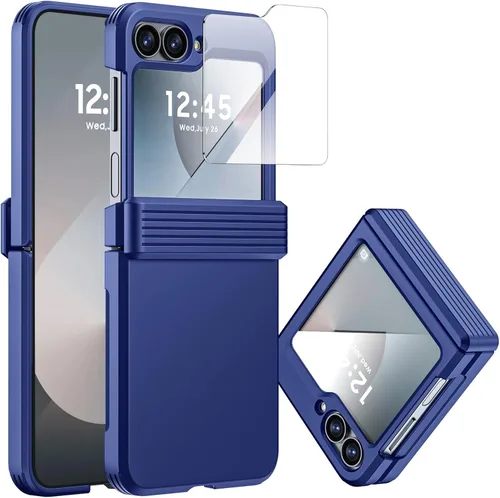 Miniatura 21 de CENMASO - Funda para Galaxy Z Flip 6/Z Flip 7 FE con protección de bisagra y protector de pantalla integrado, funda ultrafina de cuerpo completo a
