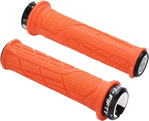 Miniatura 9 de FIFTY-FIFTY Empuñaduras de manillar de bicicleta de montaña, empuñaduras MTB de bloqueo único, cómodas y de bloqueo, mango de bicicleta