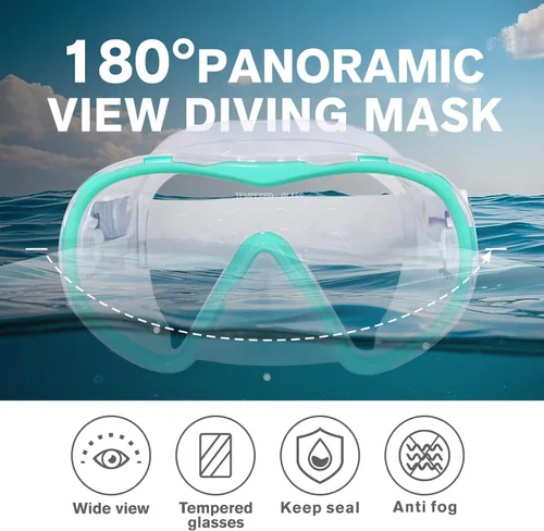Miniatura 2 de Máscara de buceo para adultos – Máscara de natación antivaho, gafas de natación de visión amplia con cubierta para la nariz, gafas de esnórquel