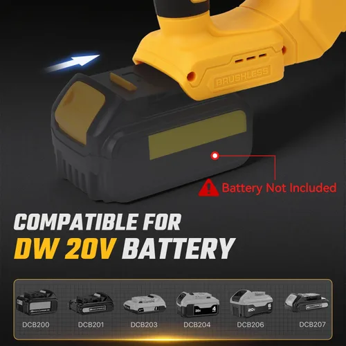 Miniatura 6 de Sierra de calar con batería Dw de 20 V, rompecabezas inalámbrico con 7 velocidades variables hasta 3200 RPM, luz LED, cortes biselados de 45°, 3