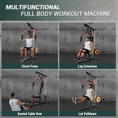 Miniatura 2 de Equipo multifuncional de gimnasio en casa - Estación de entrenamiento todo en uno de capacidad de 300 libras con sistema de polea de cable, tracción