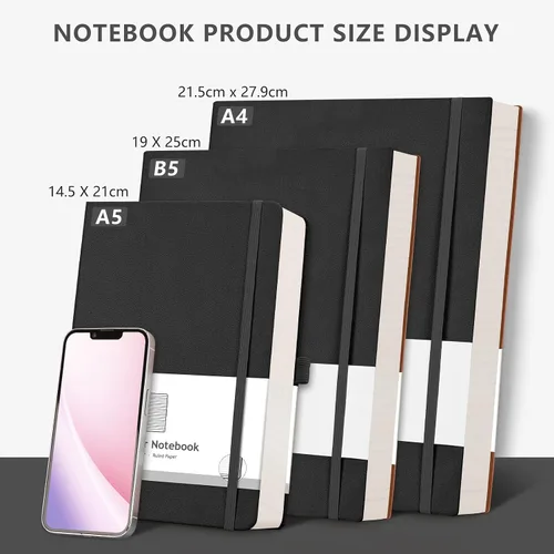 Miniatura 6 de AHGXG Cuaderno universitario rayado A4 - Cuaderno en blanco A4 extragrande con líneas - 320 páginas de diario grueso para escribir, papel grueso
