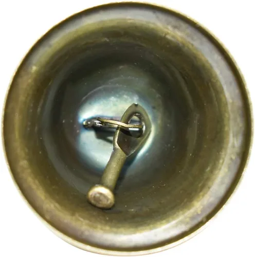 Miniatura 8 de Maydahui 10 cascabeles pequeños de bronce vintage mini (1.7 x 1.5 pulgadas) para entrenamiento de orinal de perro, timbre de puerta de perro, boda