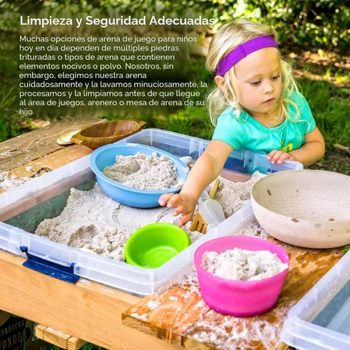 Miniatura 8 de Arena clásica y arena de juego para caja de arena, mesa, terapia y uso al aire libre, bolsa de 20 libras, natural, no tóxico, construcción