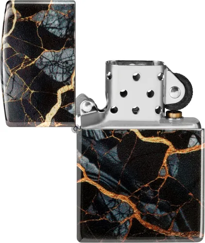 Miniatura 2 de Zippo Fusion Marble Design 540 - Encendedor de bolsillo cromado cepillado con diseño de mármol 540 Mármol de fusión