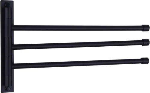 Toallero de mano de acero inoxidable SUS 304, soporte de toalla de mano de baño de acero inoxidable con brazo plegable de 3 bares, soporte giratorio