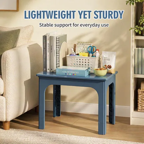 Miniatura 9 de UNICOO® Juego de mesa plegable y ajustable en altura para niños con 2 sillas plegables, compacto, plegable y portátil, para actividades de niños Azul