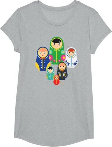 Miniatura 66 de Matryoshka Russian Nesting Dolls, Rusia - Camiseta de regalo, Azul / Patchwork, S