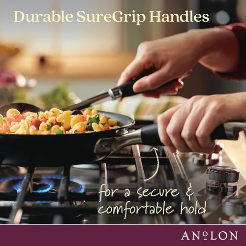 Miniatura 3 de Anolon Advanced Home Sartén Antiadherente de Aluminio Anodizado Duro, 8.5 Pulgadas – Sartén Pequeña Antiadherente para Huevos, Sartén Antiadherente