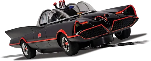 Miniatura 3 de Scalextric Batmobile de Batman Television Series 1:32 Slot Race Car C4175 de 1960, negro y naranja