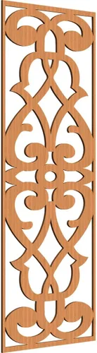 Miniatura 6 de 9 3/8"W x 24 3/8"H x 1/4"T Bellaire Decorativos Paneles de pared de madera calado, abedul