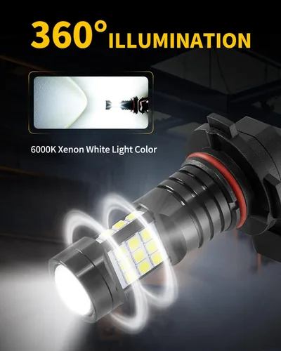 Miniatura 4 de 6000K xenón blanco H10 9145 9140 LED antiniebla bombilla compatible con Toyota Tundra 2007 2008 2009 2010 2012 2013, paquete de 2