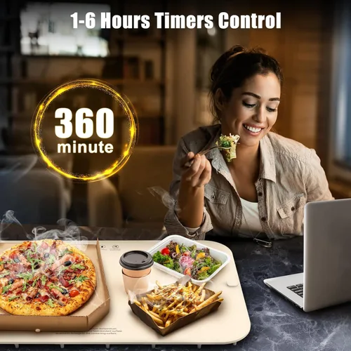 Miniatura 5 de Tapete de calentamiento de alimentos desmontable de alta tecnología, calentamiento rápido de grafeno de superficie completa, bandeja