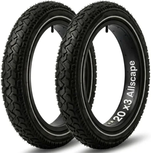 HEB ALLSCAPE 20x4.0 26x4.0 24x4.0 20x3 inch E-Bike Fat Tire, Performance Puncture Resistant Heavy Duty for MTB, All Terrain Tread for Street and