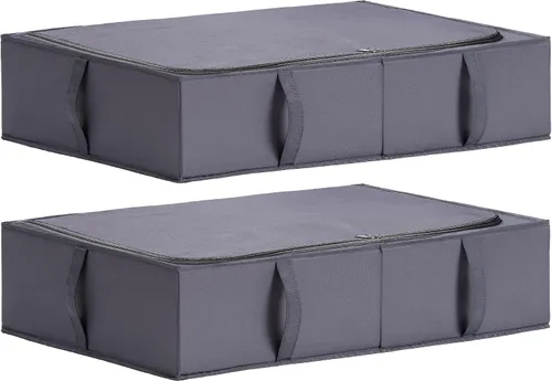 TYEERS Contenedores de Almacenamiento Debajo de la Cama, Tela Duradera, Lavable, Plegable, Contenedores de Almacenamiento Debajo de la Cama para