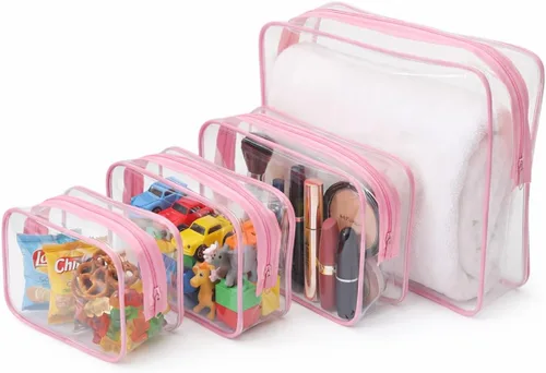 Miniatura 12 de Bolsa de aseo transparente pequeña Buminee, bolsa de viaje aprobada por la TSA, bolsas de viaje para artículos de tocador, bolsa de cosméticos