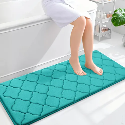 Miniatura 295 de OLANLY Alfombra de Baño de Espuma Viscoelástica de 24 x 16 pulgadas, Ultra Suave y Absorbente, Alfombras de Baño Antideslizantes, Cómodas, Lavables