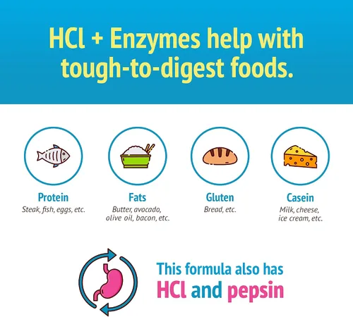 Miniatura 4 de Smidge™ HCl + Enzimas – Digestión – 120 Cápsulas