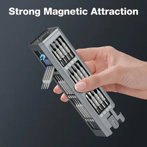 Miniatura 7 de WORKPRO Juego de destornilladores de precisión 60 en 1 con funda magnética emergente, destornilladores pequeños CRV bien organizados, kit