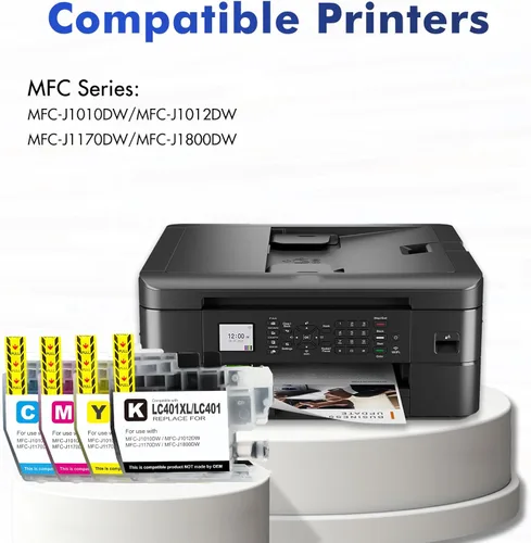 Miniatura 2 de LC401XL LC401 MFC-J1010DW - Cartuchos de tinta para impresora Brother 401XL LC 401 para MFC-J1010DW MFC-J1170DW MFC-J1012DW MFC-J1800DW MFC J1010DW
