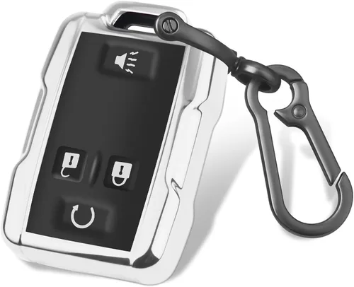 Miniatura 16 de QBUC Funda para llavero Chevy con llavero de TPU suave, compatible con Chevy Colorado, Silverado, Suburban Tahoe, GMC Sierra Yukon Canyon (A: negro)