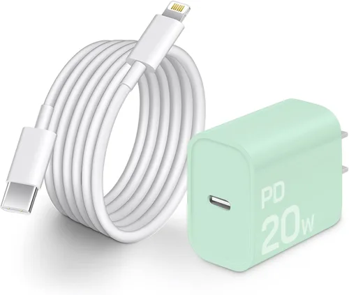 Miniatura 12 de CXX Cargador rápido i teléfono, bloque USB C de 20 W con cable de 6 pies compatible con IP 14/14 Pro/14 Plus/14 Pro Max/13/13 Mini/13 Pro/13 Pro