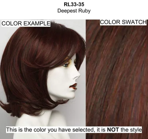 On Your Game - Peluca de color RL33/35 RUBY más profundo – Raquel Welch pelucas de 12 pulgadas corte Bob en ángulo perfecto corte de maquinilla de