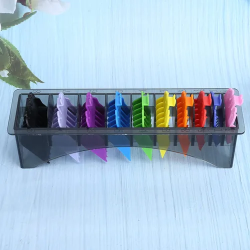 Miniatura 8 de Clipper Guard Holder Organizador con peines, suministros de peluquería, estuche de almacenamiento de peine guía, soporte de guardia de barbero