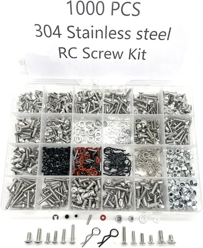 Miniatura 5 de Juego de tornillos universales RC de 1000 piezas, juego surtido de tornillos, sujetadores de hardware para Traxxas Axial Redcat HPI Arrma SCX10 Losi