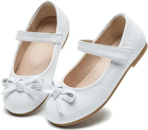 Miniatura 6 de kkdom Zapatos de vestir para niña, zapatos planos de ballet Mary Jane, zapatos escolares para niños pequeñosniños grandes
