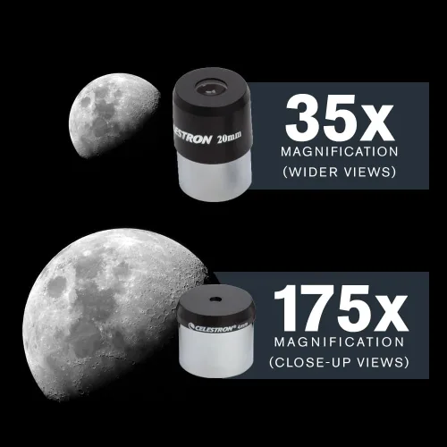 Miniatura 6 de Celestron - Telescopio PowerSeeker 70EQ - Telescopio ecuatorial alemán manual para principiantes - Compacto y portátil - Paquete de software