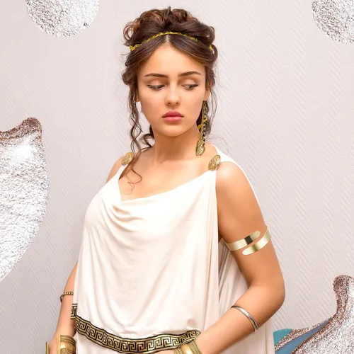 Miniatura 3 de Long tiantian Greek Goddess Headband for Women Halloween Costume Accessories Set Snake Arm Bracelet Gold Upper Arm Cuff Golden Leaf Headband Greek