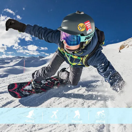 Miniatura 7 de Unigear Guantes de esquí para niños, impermeables, para invierno, clima frío, snowboard y snowboard, se adaptan tanto a niños como a niñas