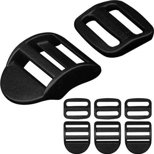 LASIGHT Paquete de 4 hebillas de bloqueo de escalera deslizante y deslizador de triple deslizamiento para correas de 3/4", 1", 1-1/4", 1-1/2", 2"