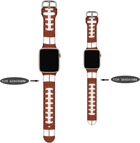 Miniatura 2 de Compatible con Apple Watch de béisbol de 38/40/41/42/44/45/46/1.929 in para mujeres y hombres, correa de silicona suave para regalo de caballo