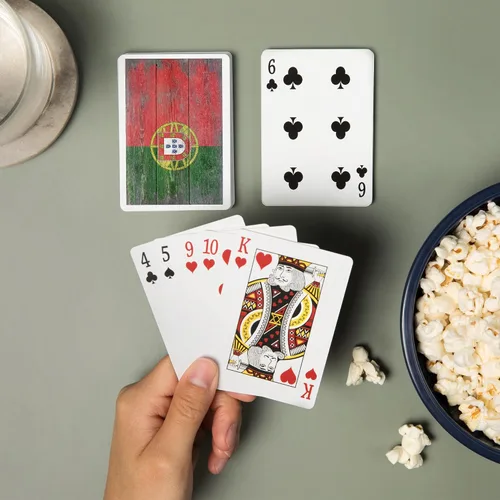Miniatura 2 de Lantern Press Bandera rústica de Portugal Country (52 cartas de juego, baraja de cartas de tamaño póquer con comodines)