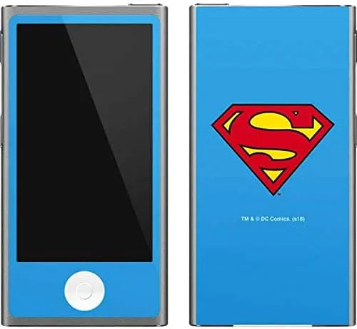 Skinit Calcomanía para reproductor de MP3 compatible con iPod Nano (7ª generación y 2012), diseño de logotipo oficial de DC Comics Superman con