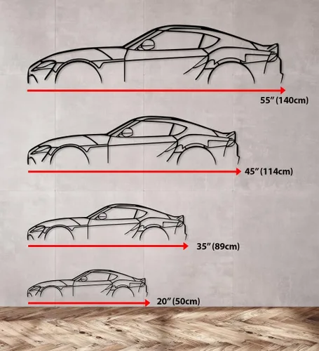 Miniatura 4 de Arte de silueta de automóvil personalizado de metal, decoración de pared personalizada, letrero de pared de garaje para amantes de los automóviles