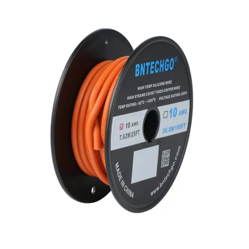 Miniatura 10 de BNTECHGO Carrete de alambre de silicona calibre 10 de 25 pies, alambre de cobre estañado trenzado de 10 AWG, color azul flexible