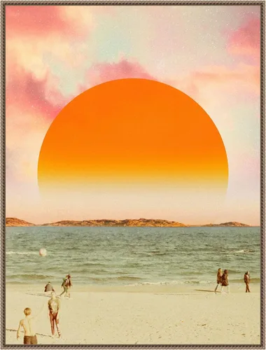 Miniatura 7 de Amanti Art Lienzo enmarcado para pared, 18 x 24 pulgadas, diseño retro de paisaje de sueños II, por Victoria Barnes, lienzo enmarcado para Sylvie