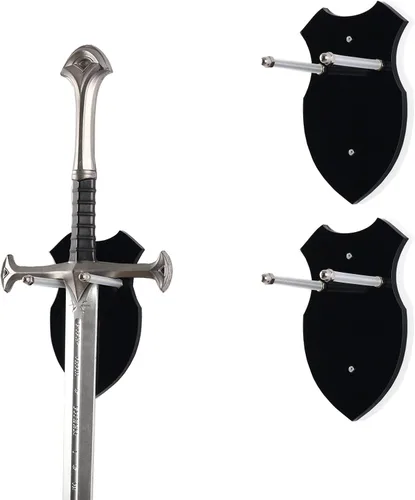 Miniatura 9 de WANLIAN Soporte de pared para espada, soporte de espada, gancho de pared, soporte de pared para espada, daga, hacha, keyblade sin pantalla vertical