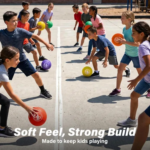 Miniatura 3 de GoSports Inflatable Dodgeballs - Choose 5 Inch or 7 Inch No Sting Balls - Set of 6 Includes Ball Pump & Mesh Bag Paquete de 6 bolas de 7