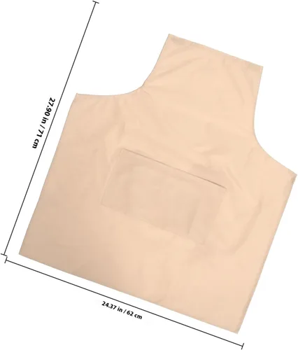 Miniatura 8 de Waterproof Kitchen Apron for Adults with Large Pouch, Pink Pvc Cooking Apron for Men and Women, Oil-resistant Utensil Washing Bib Suitable for Home