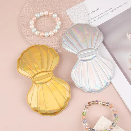 Miniatura 4 de AUEAR, Paquete de 4 espejos con purpurina de doble cara, espejos de maquillaje de aumento de 4 colores, mini portátil plegable para bolso, bolso