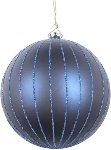 Miniatura 27 de Vickerman Adorno navideño de bola de avena mate con purpurina de 5 pulgadas. Incluye 4 piezas por bolsa.