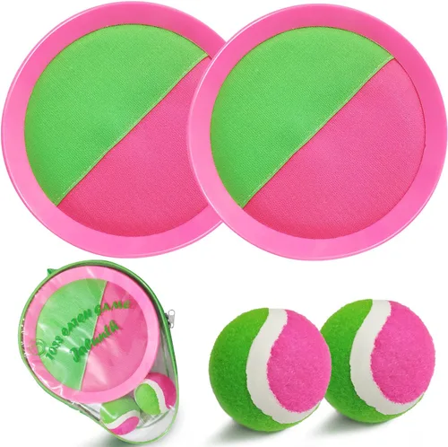 Miniatura 11 de Jalunth Juego de Atrapar Pelotas con Paletas de Lanzamiento - Juguetes de Playa Patio Trasero Juegos al Aire Libre Piscina Patio Trasero Objetivo