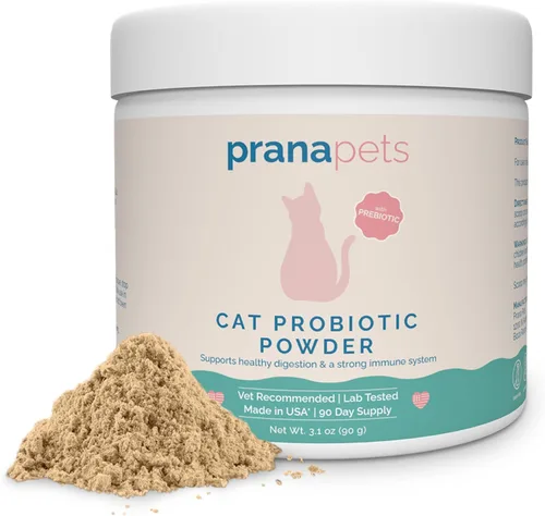 Prana Pets - Polvo probiótico para gatos | Ayuda digestiva y apoyo inmunológico para gatos