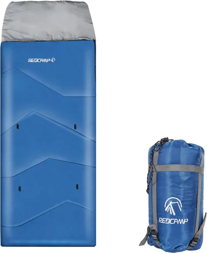 Miniatura 14 de REDCAMP - Saco de dormir para niños tipo momia para acampada, saco de dormir de 3 estaciones para clima frío, para niños, niñas y adolescentes, Azul